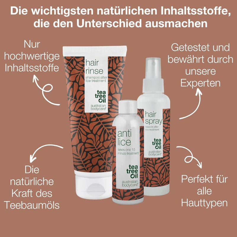 Head Lice Set With Tea Tree Oil - Ultimate Solution To Lice And Npillowcase Fall With Conditioner, Hairspray And Anti Lice Treatment - Suitable For All Hair Types - NewNest Australia