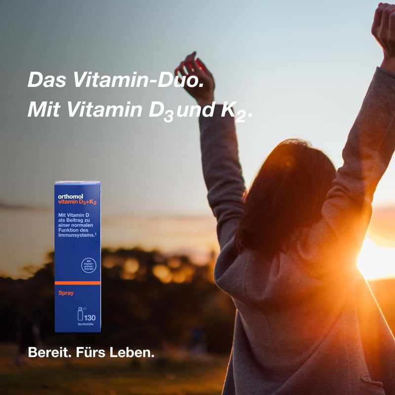 Orthomol Vitamin D3+K2 Spray - dietary supplement with vitamin D3, vitamin K2 and ginger extract - spray 20 ml - 130 sprays - NewNest Australia