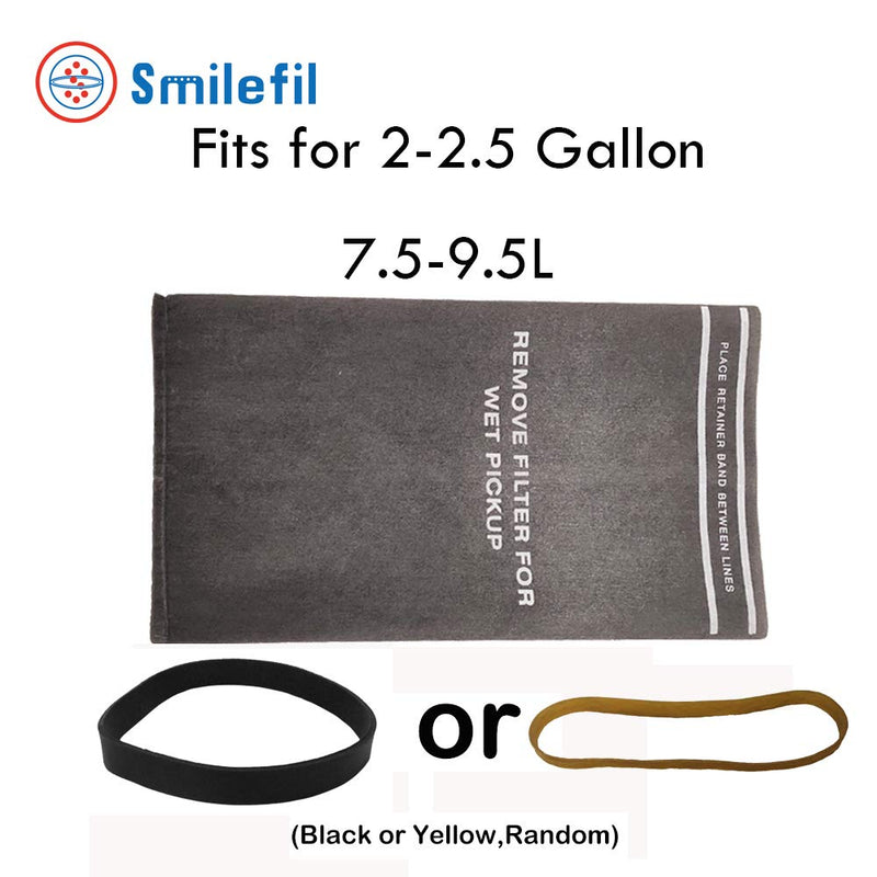 S SMILEFIL 9-38737 Dust Cloth Filter Bag Wet Dry Vacuum Bags for 2 to 2.5 Gallon Shop Vacuums and Powerhead Bucket Vac (3 Shop Vacuum Bags with 1 Retaining Band) 3 Bags - NewNest Australia