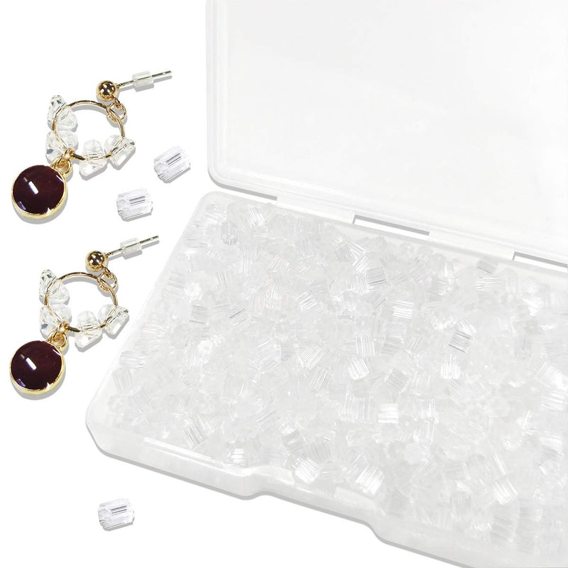 1000Pcs Silicone Earring Backs, Soft Clear Ear Safety Back Clutch Stopper Replacement for Fish Hook Earrings - NewNest Australia