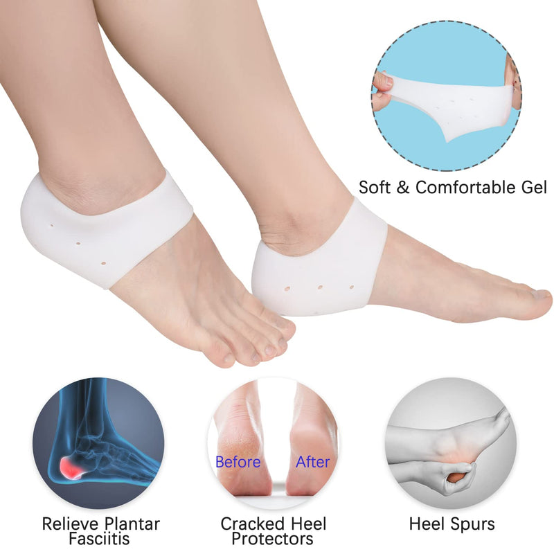 Heel Cup, 6PCS Heel Protectors, Silicone Heel Cushion Foot Sleeve, New Material, Gel Heel Pad,Very Suitable for Plantar Fasciitis Heel Pain Relieve. 3 Pairs - NewNest Australia
