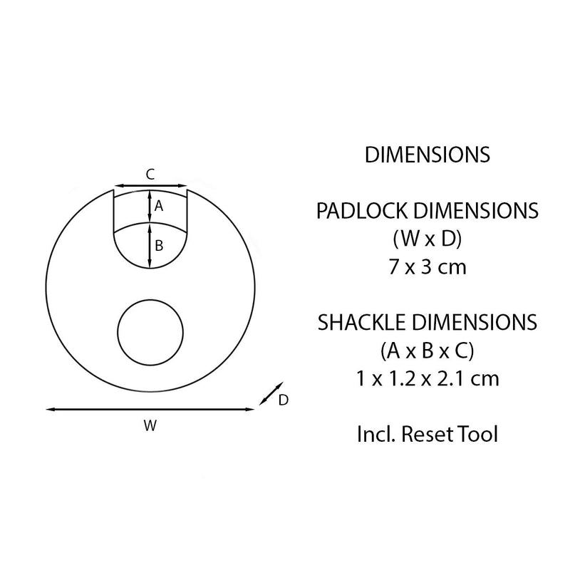 MasterLock Excell Discus 4 Digit Combination 70mm Padlock - NewNest Australia