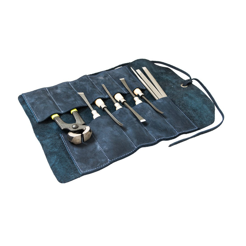 Hide & Drink, Leather Small Tool Roll, Handmade Includes 101 Year Warranty :: Blue Suede - NewNest Australia