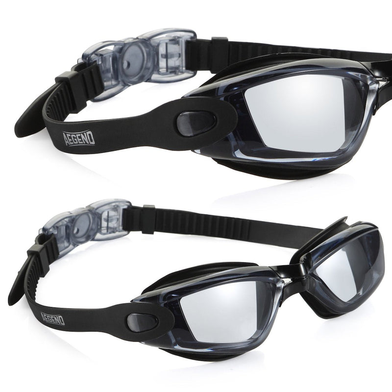 Aegend Swim Goggles, Swimming Goggles No Leaking Full Protection Adult Men Women Youth Black - NewNest Australia
