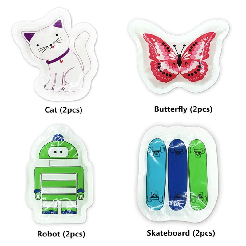 World-Bio Children'S Cooling Pads, Gel Cooling Pads, Heat Cushion With Cartoon Animal Motif, Reusable Ice Packs, Cold Warm Compress, Cool Pack, For Wisdom Teeth, Dents, Fever Cooling, Pack Of 10 - NewNest Australia