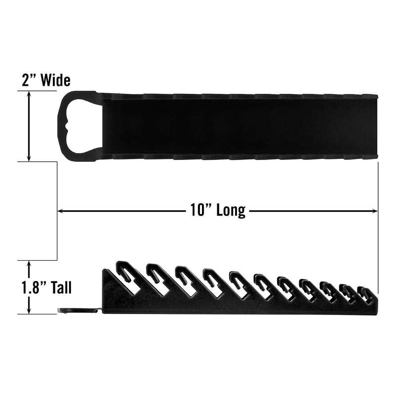 Ernst Manufacturing Gripper Stubby Wrench Organizer, 11 Tool, Black - NewNest Australia