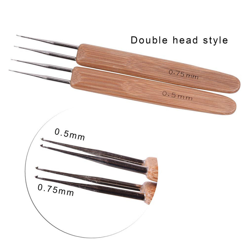 3pcs/set Dreadlock Crochet Hook for Hair Dreadlock Needle Tool for Braid Craft Dread locks Crochet Needles 0.5mm (1 Hook 2 Hooks 3 Hooks) - NewNest Australia