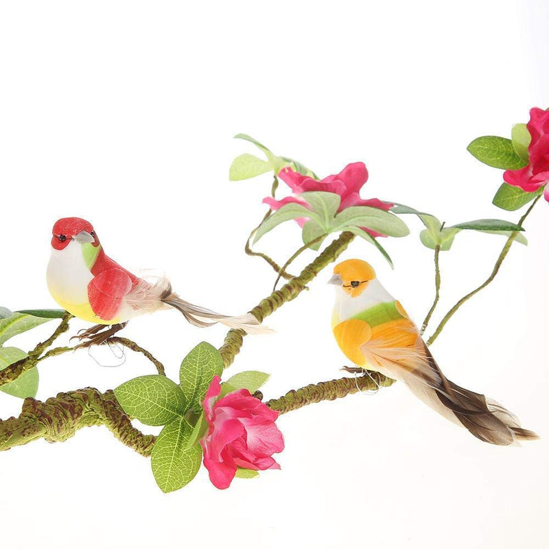 NewNest Australia - HanYoer 12 Pcs Simulated Birds Ornament Beautiful Animal Bird Decor Animal Statues Tree Lawn Home Garden Decoration 