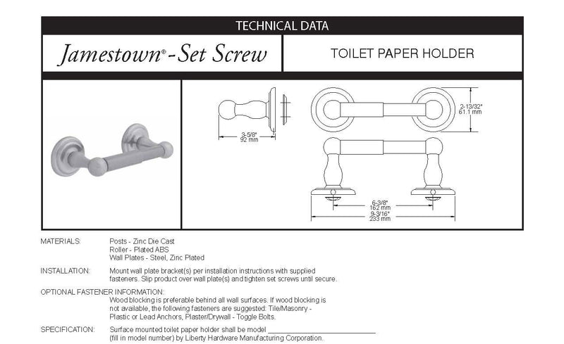 Franklin Brass Bathroom Accessories 9008SN Jamestown Toilet Paper Holder, Satin Nickel - NewNest Australia