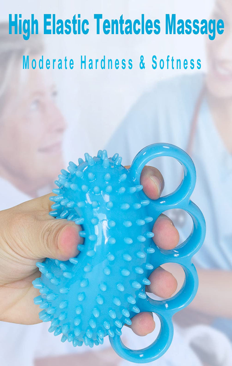 Hand Grip Strengthener Finger Exerciser Power Training Ball for Patient Recovery Elderly Stroke Arthritis Physical Therapy Anxiety Stress Relief Pressure Squeeze Athletes Musicians Muscles Massage - NewNest Australia