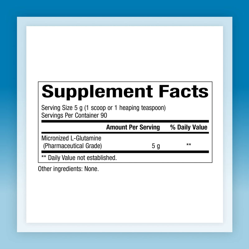 Natural Factors, Micronized L-Glutamine Drink Mix 5000 mg, Supports Muscles and Immune Function, 16 Oz 1 Pound (Pack of 1) - NewNest Australia