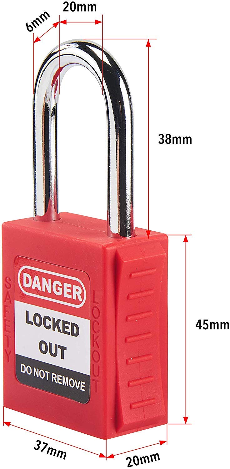 Holulo Lockout Tagout Kit for Common Breakers and Valves,Including 2 Lockout Tag,1 Lockout Hasp,3 Breaker Lockout,2 Safety Padlock,1 Pocket Bag (Lockout Tagout Kit) - NewNest Australia