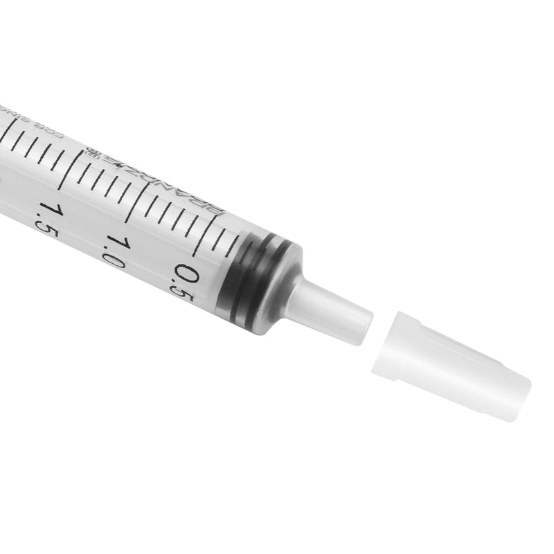 3ml Syringe with Cap (100 Pack) | Oral Dispenser Without Needle, Luer Slip Tip | Individually Wrapped Medicine Dropper for Infants & Pets - NewNest Australia