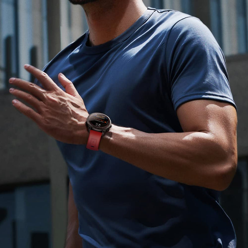 ANCOOL Compatible with Garmin Fenix 7S Band, Easy-fit Sport Wristband Soft Silicone Watch Band Replacement for Fenix 6S/Fenix 5S/Fenix 5S Plus Smartwatch Red - NewNest Australia