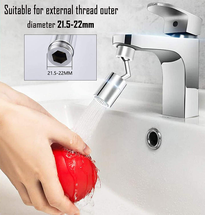 Universal Faucet Aerator, 720 Degree Big Angle Swivel Aerator Dual Water Flow Modes, Kitchen Faucet Aerator, Tap Aerator Sprayer Attachment for Bathroom - NewNest Australia