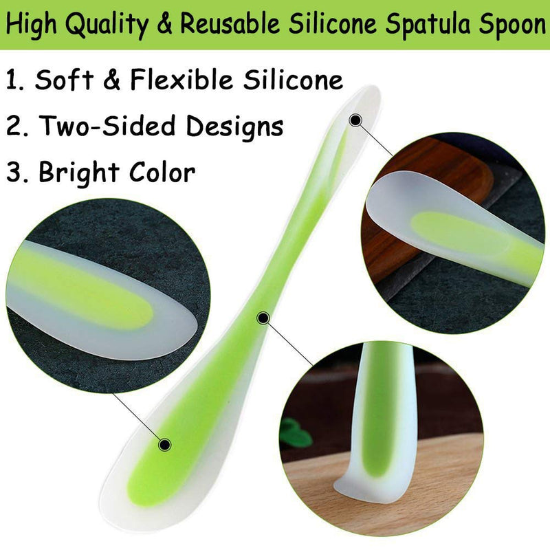 Silicone Spatula Scraper Spoon Double-Headed Dual-Purpose for Cooking Baking Spreading Mixing Supplies , Ideal Gifts of Home Utensi Kitchen Good Grip Gadget Cake Accessory for Dad or Mom(Green) Green - NewNest Australia