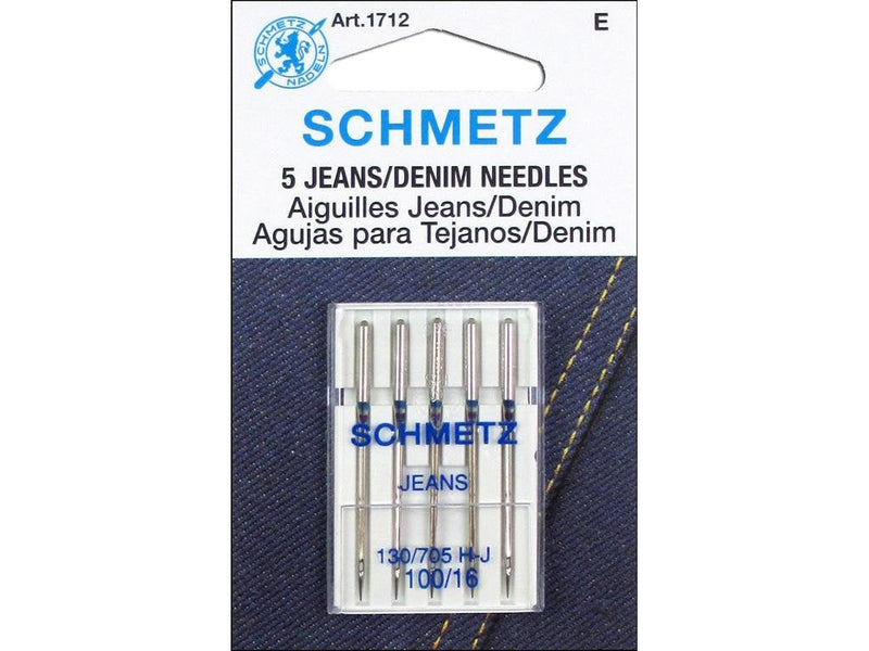 Euro-Notions 1712Jean & Denim Machine Needles-Size 16/100 5/Pkg - NewNest Australia