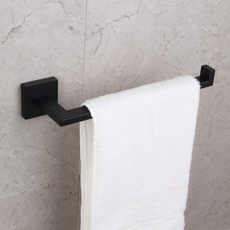 GERZWY Bathroom Hardware Accessories Sets SUS304 Stainless Steel Bath Shower Set 3-Pieces(Robe Hook Toilet Paper Holder Towel Bar) Contemporary Style, Matte Black IG18567-3BK - NewNest Australia