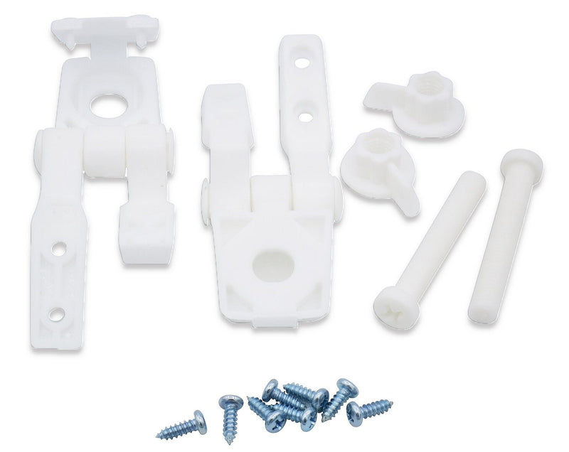 White Plastic Toilet Seat Hinge Replacement with Bolts Screw and Nuts - NewNest Australia