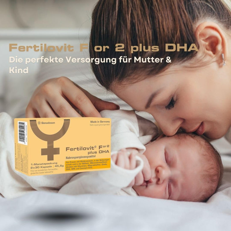Fertilovit For2 plus DHA | Premium vitamins for pregnancy and breastfeeding | Mom & Baby | 60 capsules | 1 month pack - NewNest Australia