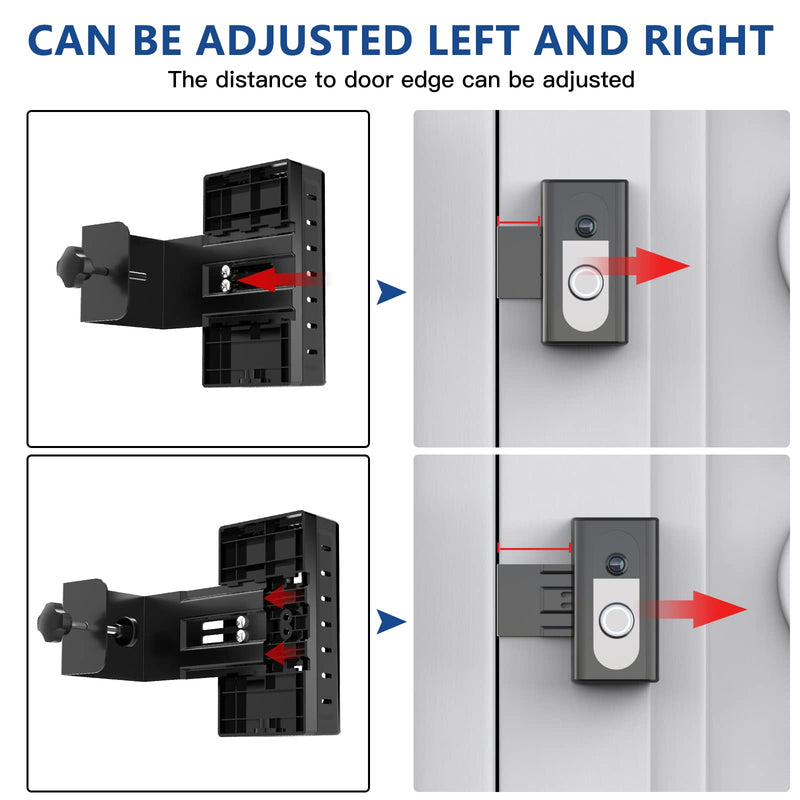 KIMILAR Anti-Theft Video Doorbell Mount Compatible with Video Doorbell 1/2/3/3 Plus/4/(2020 Release), Adjustable Mounting Bracket Accessories for houses, apartments, businesses, No Need to Drill Black - NewNest Australia