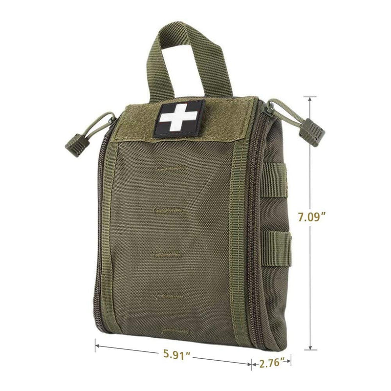 WYNEX First Aid EMT Bags, Tactical IFAK Medical Molle Pouch Military Utility Med Emergency EDC Pouches Outdoor Survival Kit Suit for Tactical Waist Belt Pack 1000 Nylon Army Green - NewNest Australia