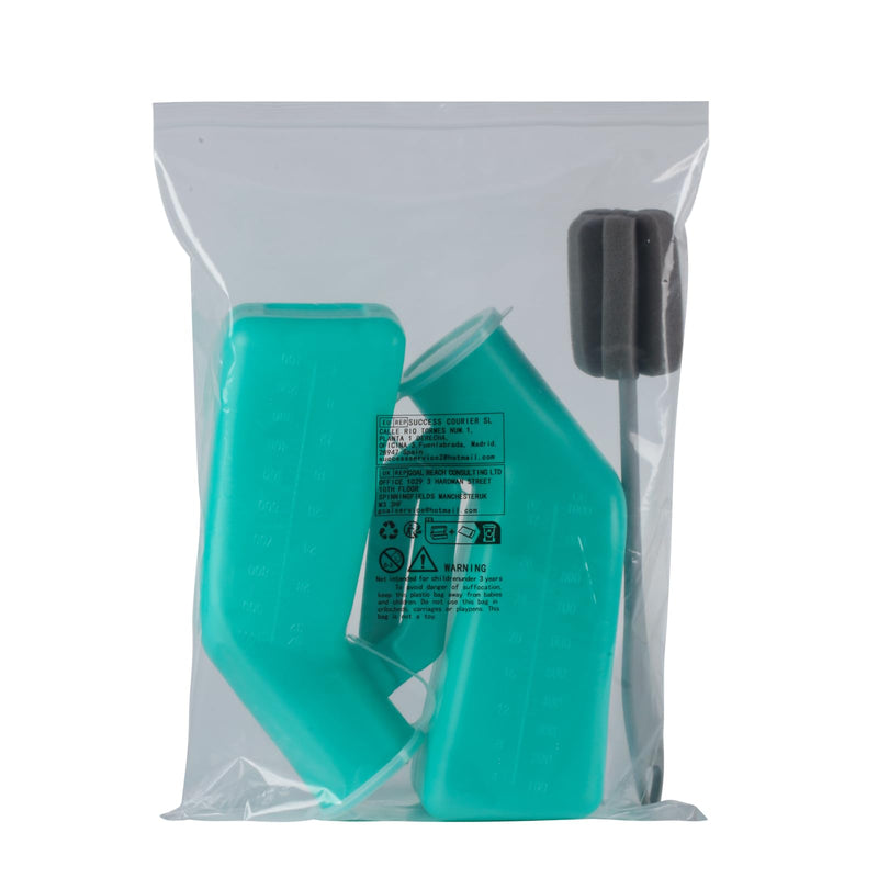 2 Pcs 1000Ml Urine Bottles For Men, Portable Men Urinal Bottle Bed Bottle For Male Urine Catcher Bottle With Screw Cap For Travel Emergency Bed Camping With 1 X Cleaning Brush - NewNest Australia