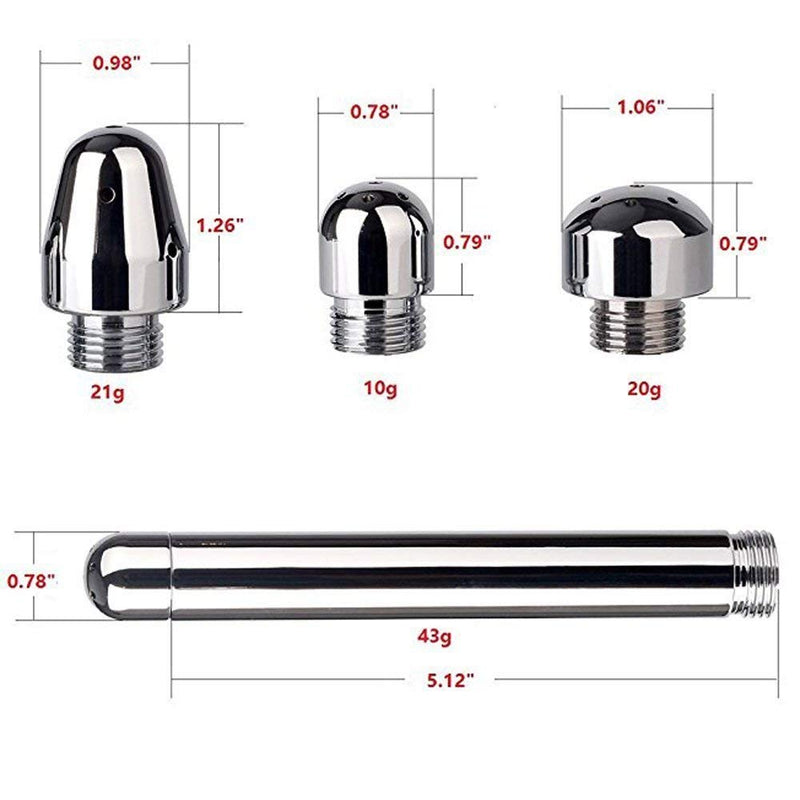 Nozzle Shower 3 Heads Aluminum Cleaner Cleansing Colonic Douche System Cleaner(Silver) - NewNest Australia