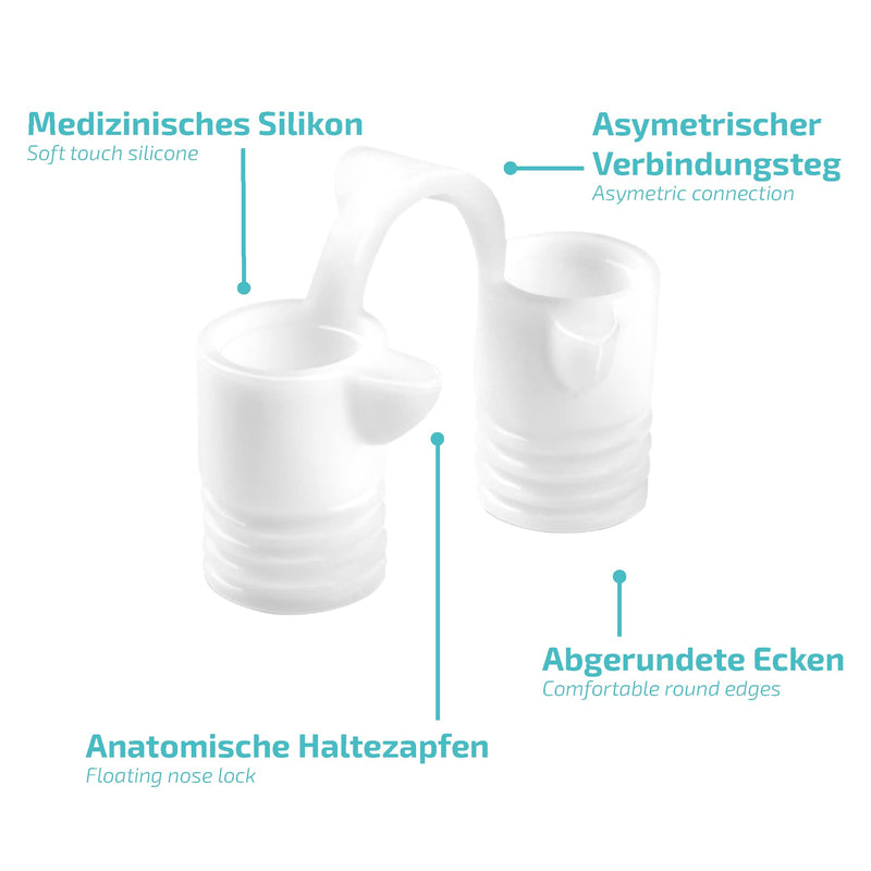 Nasivent Sport - Premium Nose Dilator - (Starter Set) Snow White - Improved Nose Breathing During Sports - Unique Thanks To Innovative Retaining Pins - Made Of High-Quality Silicone - NewNest Australia