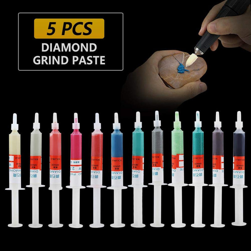 5pc Diamond Grinding Polishing Pastes Lapping Compound Grit W0.5-W40 320~10000(W20#600) - NewNest Australia