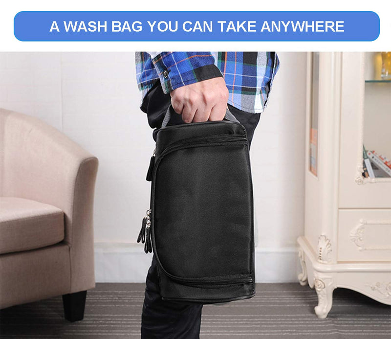 Wash Bag Mens,AOBETAK Large Hanging Waterproof Toiletry Bag with Mesh and Zip Compartment,Overnight Gym Shaving Travel toiletries Set kit for Men Women Ladies Gents Girls - NewNest Australia