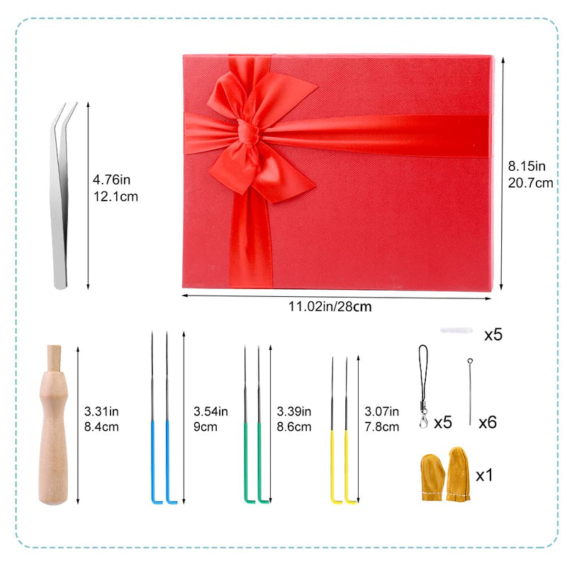 Needle Felting Kit for Beginners, Needle Felting Starter Kit with 6 Pcs Colorful Needle Felting Needles and Instructions, Wool Felting Supplies for Christmas, Children's Day, Other Festival and Crafts A-Lucky Dog Gift Box - NewNest Australia