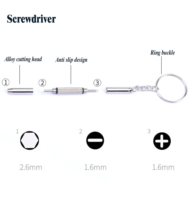 Silicone Nose Pads, Pack Of 3 Glasses Nose Pads U-Shape Glasses Repair Set With Small Screws Nuts, Silicone Nose Pads, Micro Screwdriver, 3 Different Sizes, For Glasses And Sunglasses - NewNest Australia