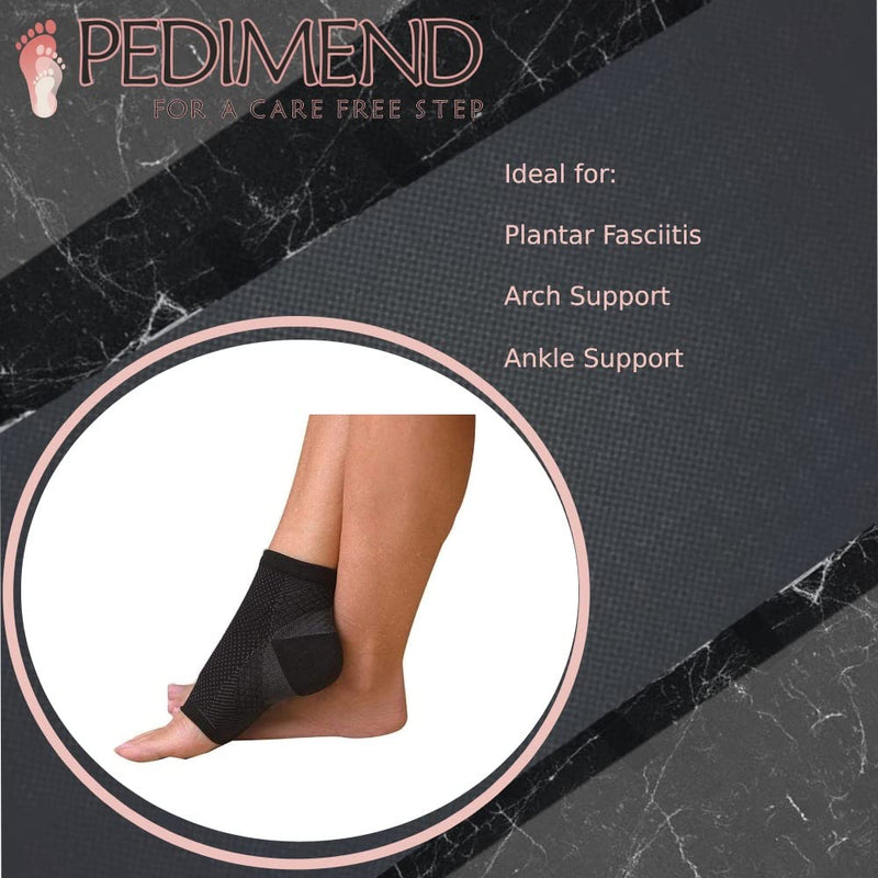 Plantar Fasciitis Foot Socks. Best Compression Sleeve for Ankle Arch & Heel Achilles Tendon Supports Brace. Men and Women Night Splint Pain Relief by PEDIMEND (S/M (UK 4-7 PACK OF 2)) S/M (UK 4-7 PACK OF 2) - NewNest Australia