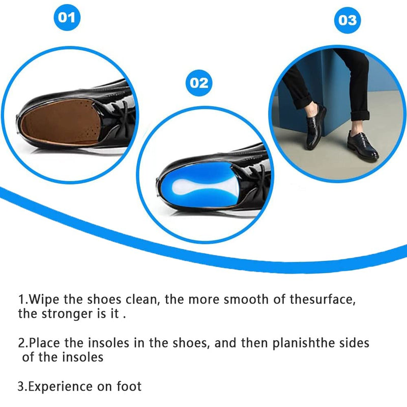 Youery 2 pairs of heel spur insoles, orthopedic gel insoles for shoes, gel insoles for pain reduction, comfortable professional shoe insoles, heel spur insoles (M（40-45）) M（40-45） - NewNest Australia
