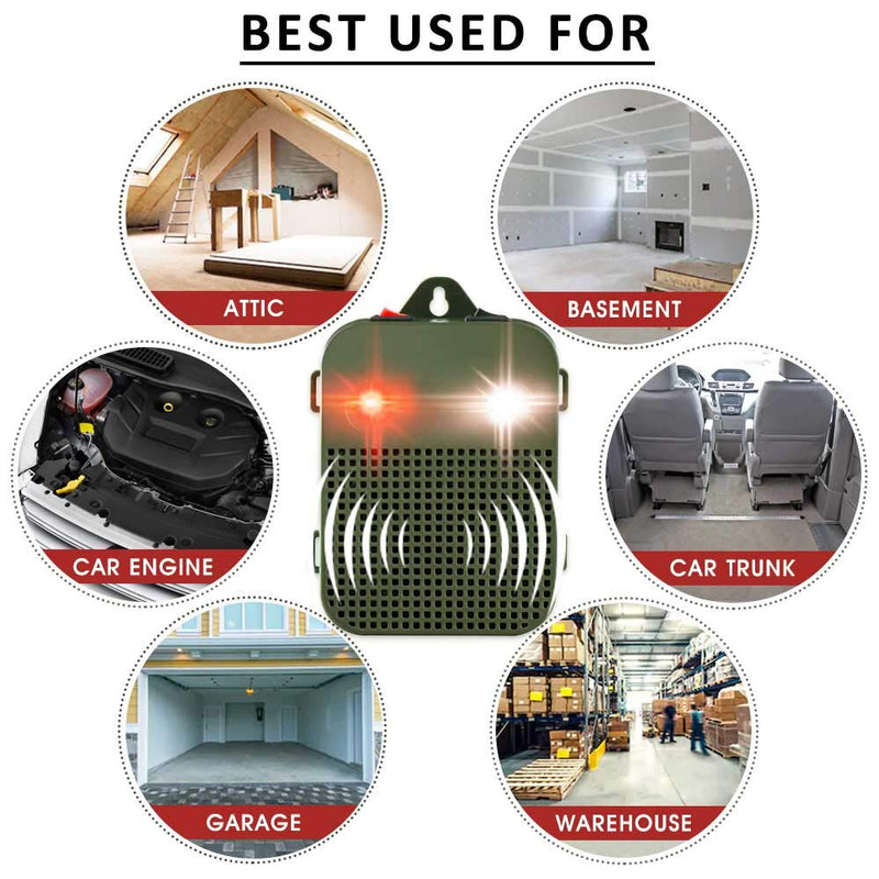 Glaobule Mouse Repellent Battery Operated Electronic Rodent Repellent for Car Engines Ultrasonic Rat Repeller for Cars Pest Repeller for Indoor Garage RV Attic Keeps Mice Out 1 - NewNest Australia