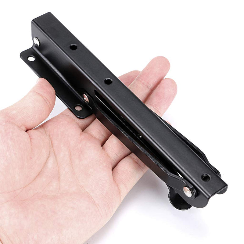Sumnacon Sturdy Folding Shelf Brackets - Heavy Duty Black Metal Triangle Table Bench Folding Shelf Bracket 8 Inch, 2 Pcs Folding Shelf Hinge Wall Mounted, Max Load 99lb - NewNest Australia