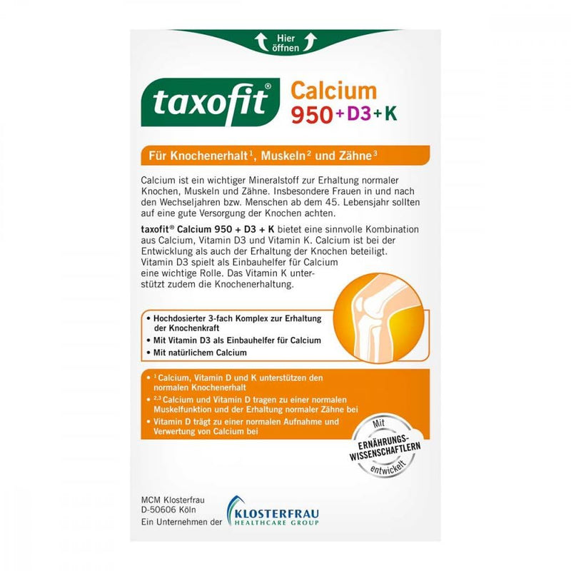 Taxofit Calcium 950+D3+K tablets 30 pcs - NewNest Australia