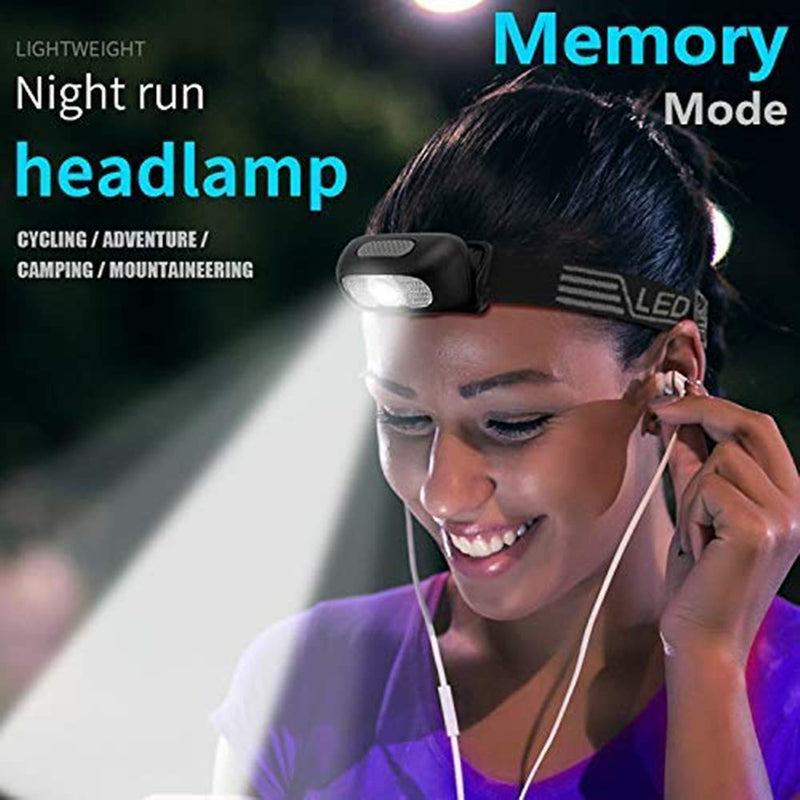 Rechargeable Headlamp, COSMOING 500 Lumen Ultra Bright Head Lamp 5 Lighting Modes with Red Light,IPX4 Waterproof Adjustable Strap Headlamp Flashlight for Adult Emergency, Running, Camping, Cycling - NewNest Australia