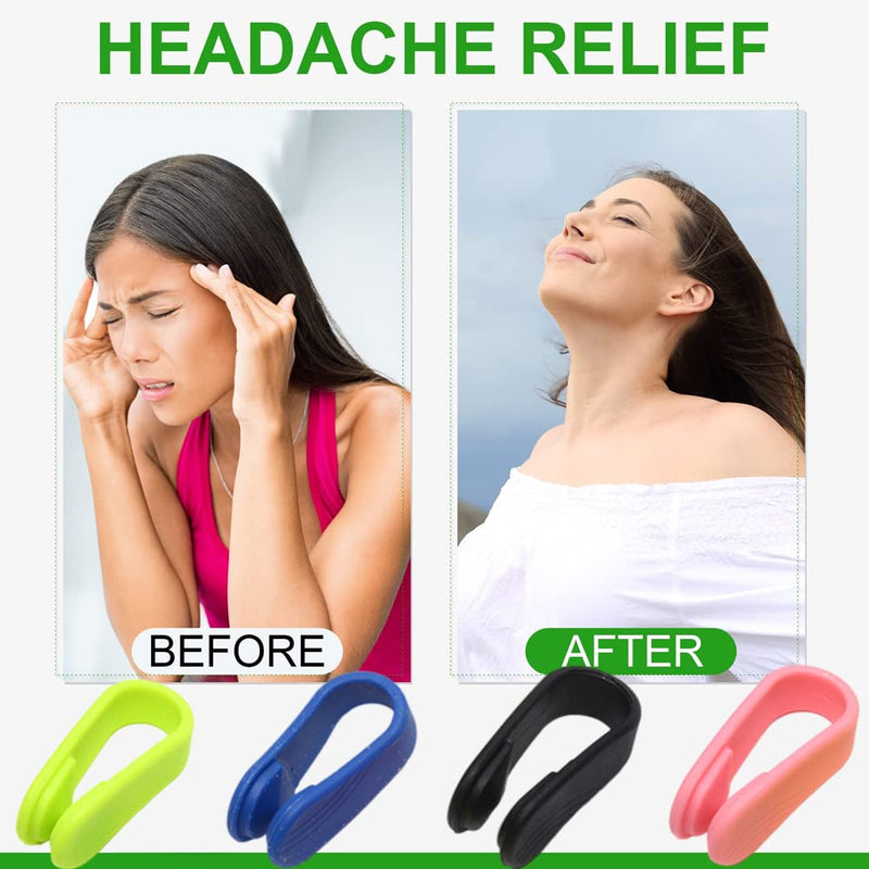 4 Pcs Acupressure Clip Migraine Relief Clip Portable Headache Clip Stress Relief Acupressure Massage Supporting Acupressure Relaxation Stress Alleviation - NewNest Australia