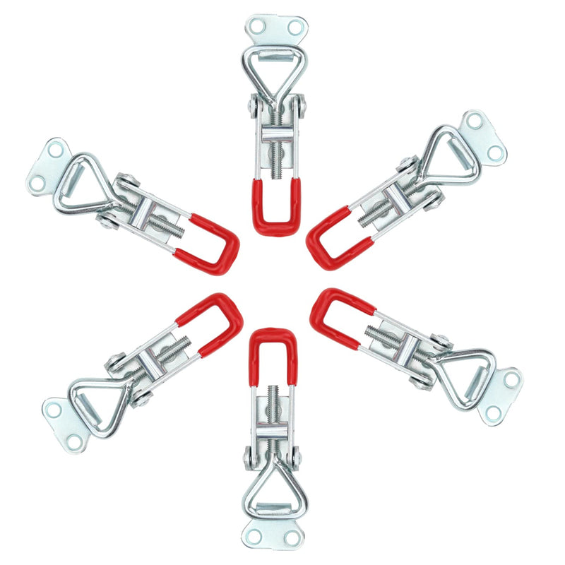 Favordrory 6 Pack Toggle Latch Clamp, Pull Latch, Adjustable Toggle Clamp Latch, Heavy Duty Toggle Latch, 150Kg 330Lbs Holding Capacity (25 Pieces Screws) - NewNest Australia