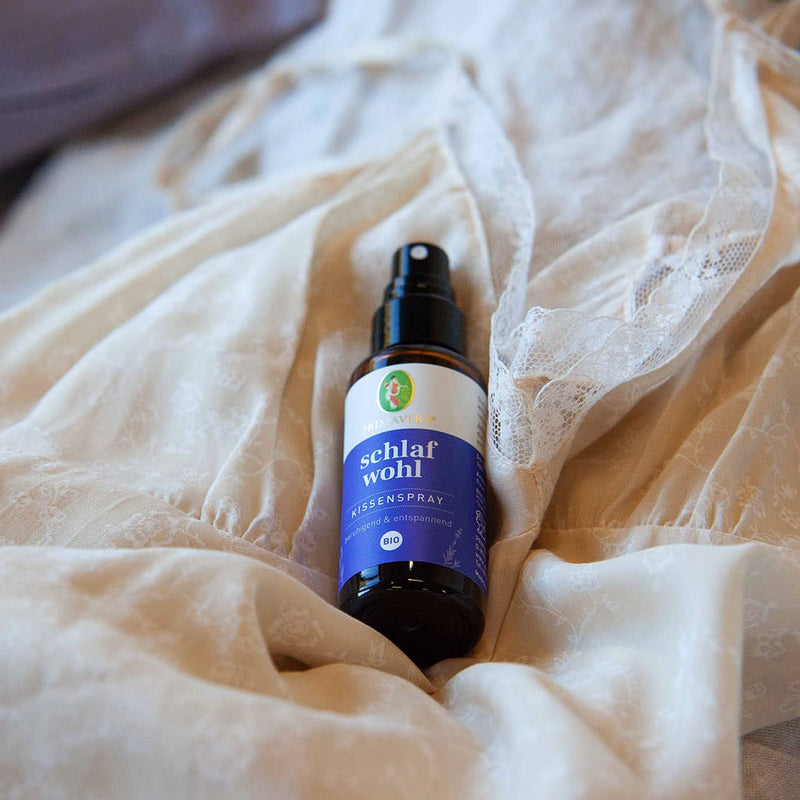 PRIMAVERA Schlafwohl pillow spray organic 30 ml - textile and room fragrance with lavender, vanilla and neroli - aromatherapy - calming - vegan - NewNest Australia