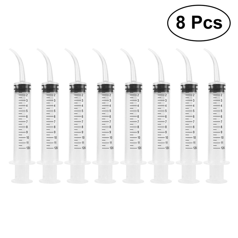 SUPVOX 8 Pcs Disposable Dental Irrigation Syringe Oral Irrigator Syringe with Curved Tip for Dental Oral Care - NewNest Australia