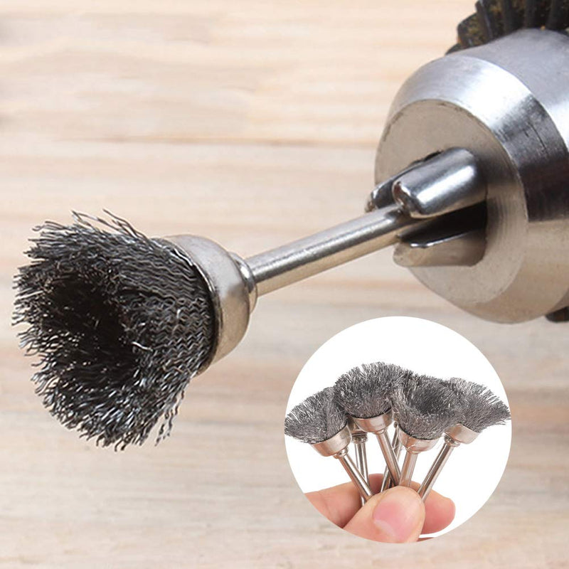 60 Pieces Wire Cup Brush Set,Vankcp Power Rotary Tool Buffing Wheels Small Wire Brushes Set for Drill Grinder Rotary Tools - NewNest Australia