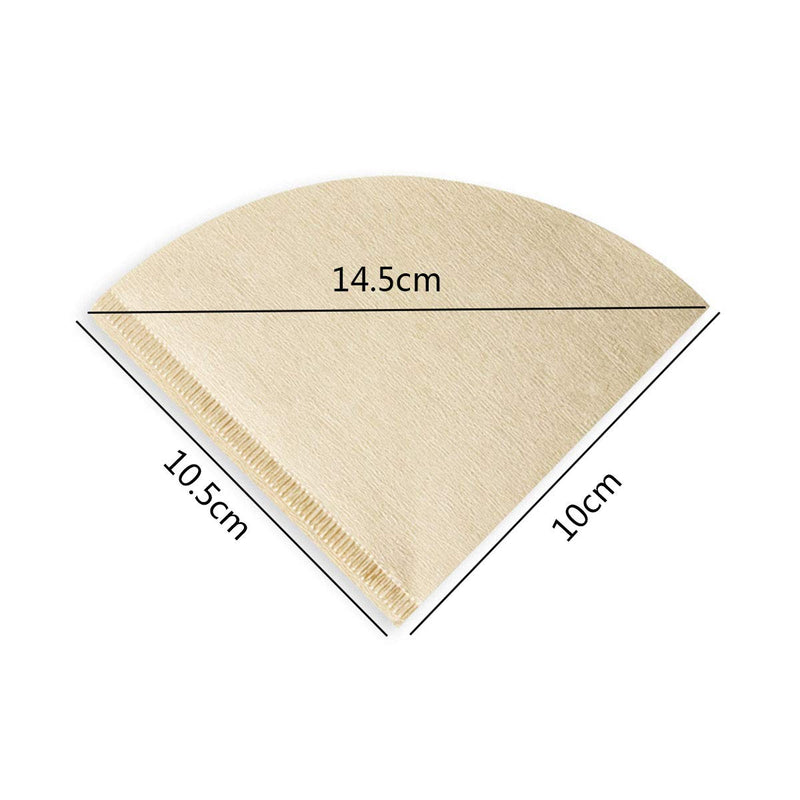 Coffee Filter Papers, 40 Pcs Wood Color Cone Disposable Unbleached Natural Filter - NewNest Australia