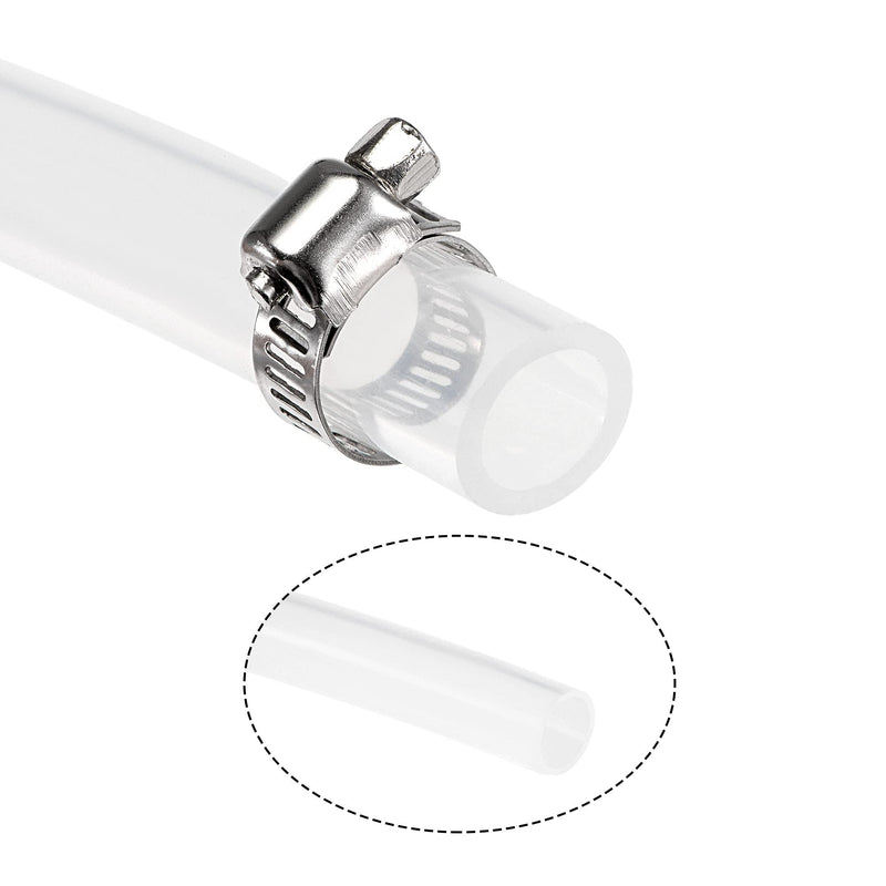uxcell Silicone Tubing 7mm ID 3/8"(9mm) OD 5ft(1.5m) Silicone Rubber Tube Air Hose Water Pipe Clear with Clamps - NewNest Australia
