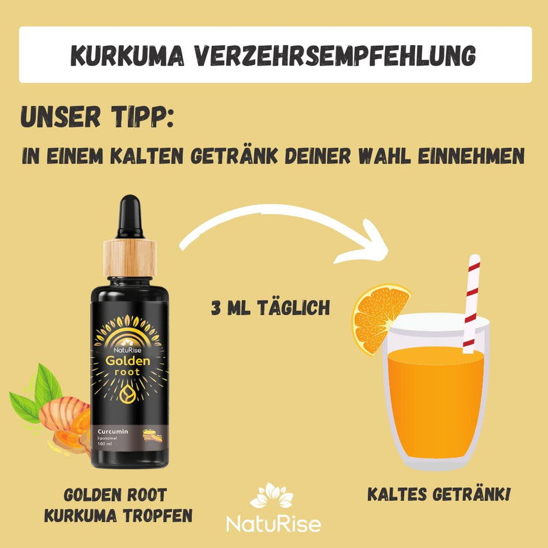 NatuRise® Turmeric Drops Vegan - Curcumin - With Sea Buckthorn Extract - 2233mg Curcumin - Turmeric Extract - High Dose - 100 ml - Laboratory Tested - Pipette with Dosing Scale - UV Glass - NewNest Australia