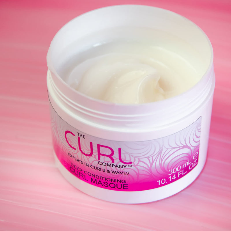 The Curl Company Deep Conditioning Curl Masque (300 ml) - Deeply Nourishes Dry damaged Curls, Ideal for Waves, Curls and Coils, Professionally Formulated with Curplex and Nourishing Moringa Oil - NewNest Australia