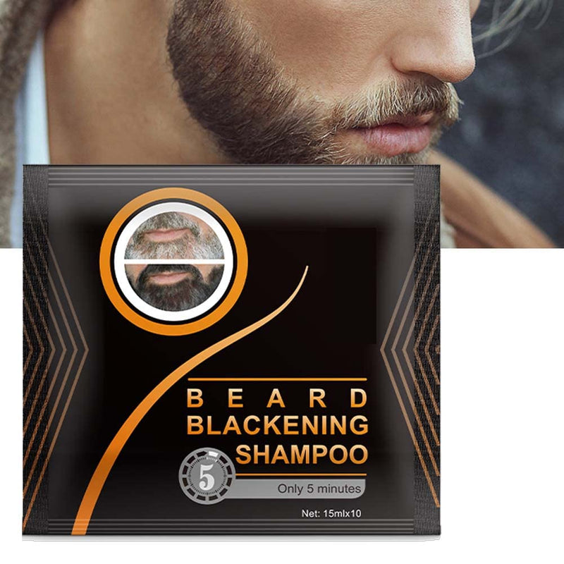Pack of 5 Beard Shampoo, Beard Dye, Beard Blackening Dye Natural Black Only 5 Minutes (75ML) - NewNest Australia