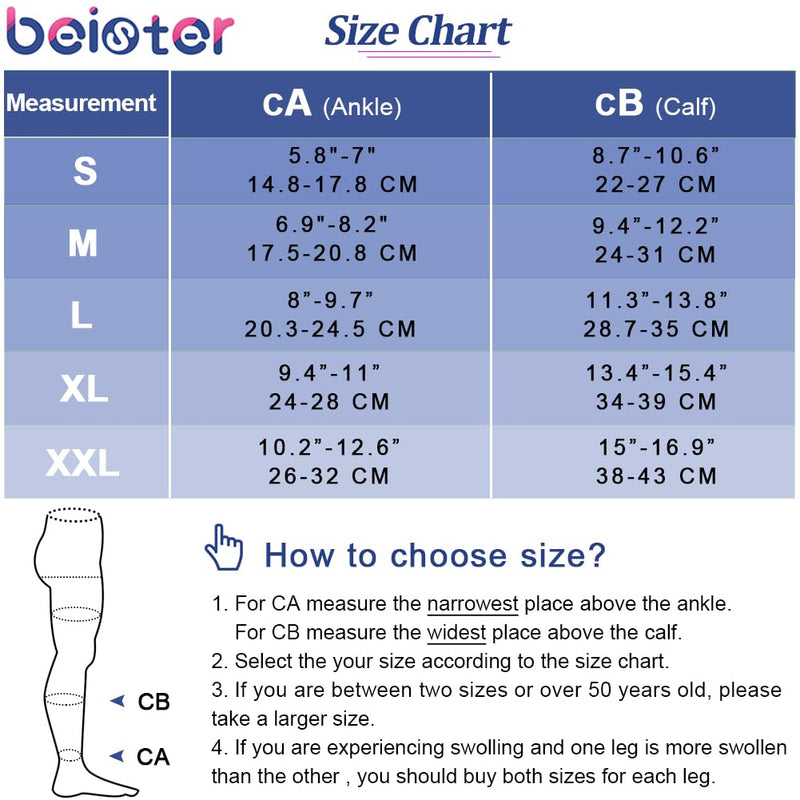 Medical Compression Stockings Women & Men with Silicone Band Open Toe Knee High Calf Compression Socks Firm 20-30 mmHg Graduated Support Support Stockings for Varicose Veins, Edema L Black - NewNest Australia
